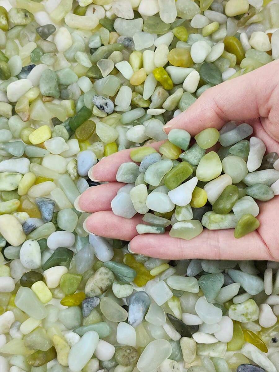 500g Succulent And Cactus Pebbles Jade Natural Decorative Stones, River