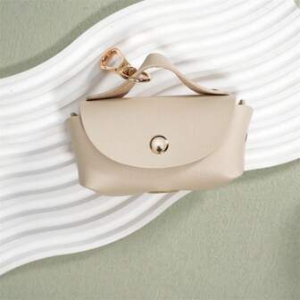 حقيبة تخزين أكياس النفايات الكلبية، حقيبة صغيرة من الجلد لأكياس براز الكلاب