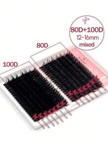 100D Faux Mink Eyelashes Cluster Lashes 0.07mm D Curling 9-16mm Mix Natural Eyelashes Extension 3D Russian Strip Volume Individual Eyelash Cluster Makeup Tools(60D 80D Lash Individual Cluster)