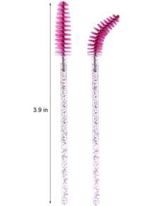 200 Stücke/100 Stücke/50 Stücke Wegwerf Wimpernbürstchen Mascara Wands Augenbrauen Augenwimpernverlängerungsspulies in Rot