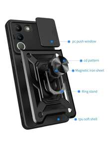 Funda Vivo V30 Lite 5g Protector Camara Case Anillo Uso Rudo+ Mica - Azul - Ver 3