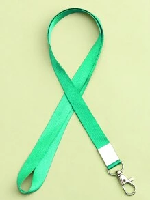 1pc Solid Color 1.5CM Wide Plain Student ID Card Holder Lanyard Neck Sling Chest Card Work ID Card Bus Card Lanyard Hanging Neck Rope Lanyard For Mobile Phone Straps Camera