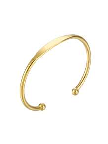 Brățară cu litere gravată cu litere din oțel inoxidabil, europeni și americani simpli Brățară cu brățară deschisă în formă de C din oțel din titan, auriu, aur trandafir, argintiu, elegant, colorat, vintage, simplu, unisex, ocazional, drăguț, personalizat, personalizat, unic, cadouri ideale pentru el, cadouri ideale pentru el, Ea,Ea,Iubitul,Iubita,Tata,Mama,Familia,Prietenii,Pentru aniversari,Pentru zile de naștere,Pentru absolvire,Pentru bal,Pentru petrecere,Bijuterii din oțel inoxidabil