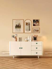 1 pieza Tirador de cajón de armario con forma de corazón moderno y simple con mango único