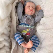 18inch 46cm Reborn Doll, Sleeping Doll Soft Full Vinyl Body Newborn Doll, Can Bath, Accompany Doll Gifts For Birthday Christmas Easter