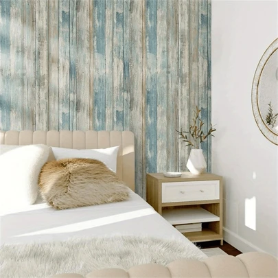 1 Roll Wood-Grain Contact Paper Adhesive Peel And Stick Wallpaper, Removable, Water-Resistant And Oil-Proof, For Dorm Room Bedroom Wall Decoration, Renovation Stickers Peel Wall Panels, Wall Paper, Wallpapers, Spring Decoration Items Refresh Your Home, Festival Decoration Stickers Gifts Birthday Graduation