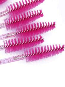 200 Stücke/100 Stücke/50 Stücke Wegwerf Wimpernbürstchen Mascara Wands Augenbrauen Augenwimpernverlängerungsspulies in Rot