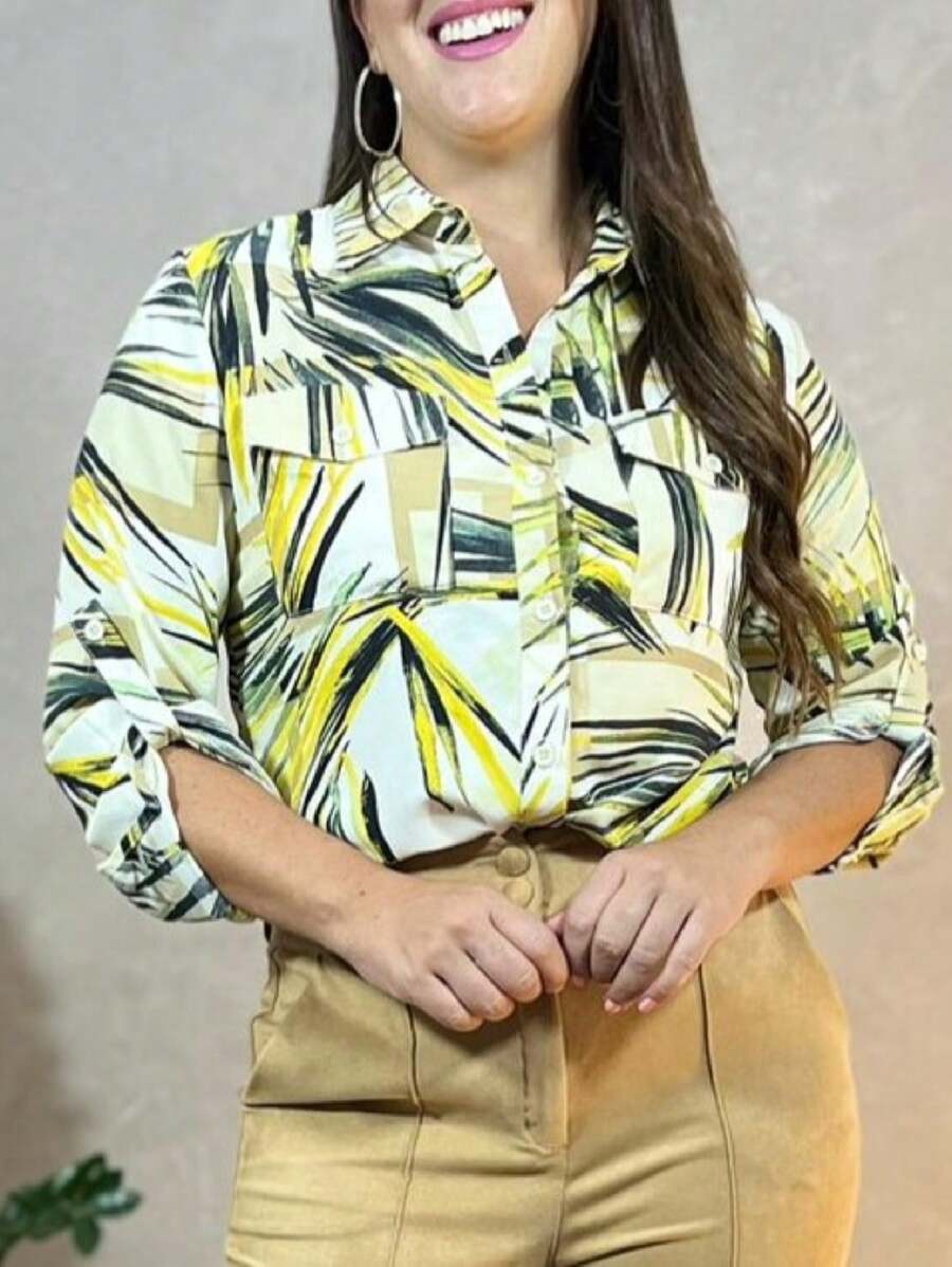 Women Blouses - Màu vàng - Xem 1