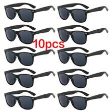 10pcs Retro Classic Glasses - Retro 80s Party Darling And Holiday Decorative Party/Wedding Glasses - Black - View 1