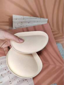 Apricot Thickening Bra Pad, Push-Up And Chest Enlarging Sports Bra Insert Replacement, Swimming Suit Padding Boob Pad - Apricot - View 8