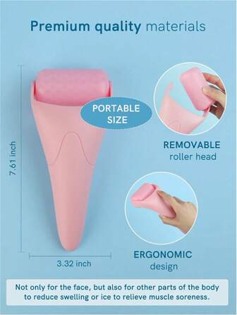 1 Set Gesichts-Eisroller, geeignet zum Abbau von Ödemen, Verzögerung der Hautalterung, Gesichtspeeling, Gesichtspflege-Werkzeug, Eisroller für das Gesicht, manuelles Muskelroller-Massagegerät, Stick - Gesichtsroller zur Entspannung, geeignet für den ganzen Körper, Gesicht, Augen, Eisgesichtsroller, Hautpflegewerkzeug, Pink