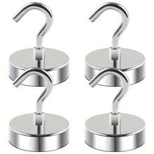 4 piezas Ganchos magnéticos de 100 LBS. Accesorios magnéticos para cruceros, sujeta puertas, llaves, hogar, oficina, parrilla. Mejores regalos