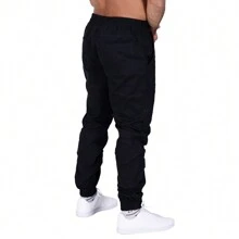 Kit 3 Calças Jogger Moletom com Bolsos Lisa Básica Casual Estilosa Masculino Adulto - Multicolorido - Visão 3