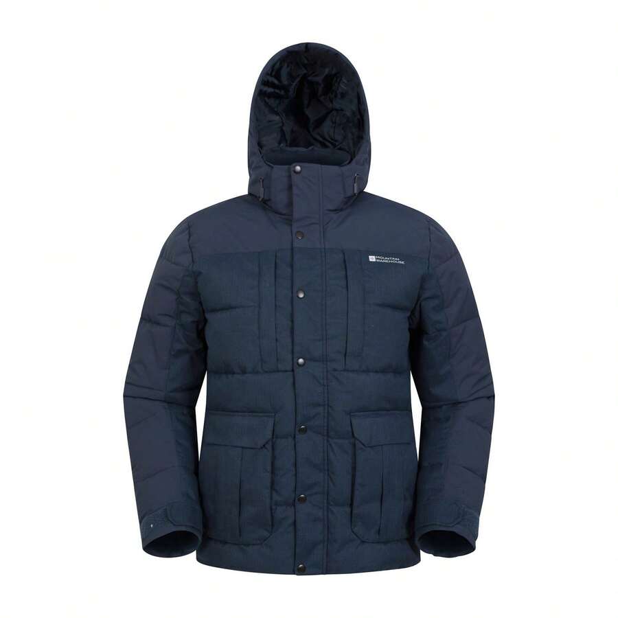 Mountain Warehouse Mens Shock Padded Jacket (Navy) - Navy Blue - View 1