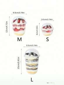 20 Stücke Klar Kunststoff Tassen Mit Deckel Für Milch Teekaffeekuchenpudding Verpackung
