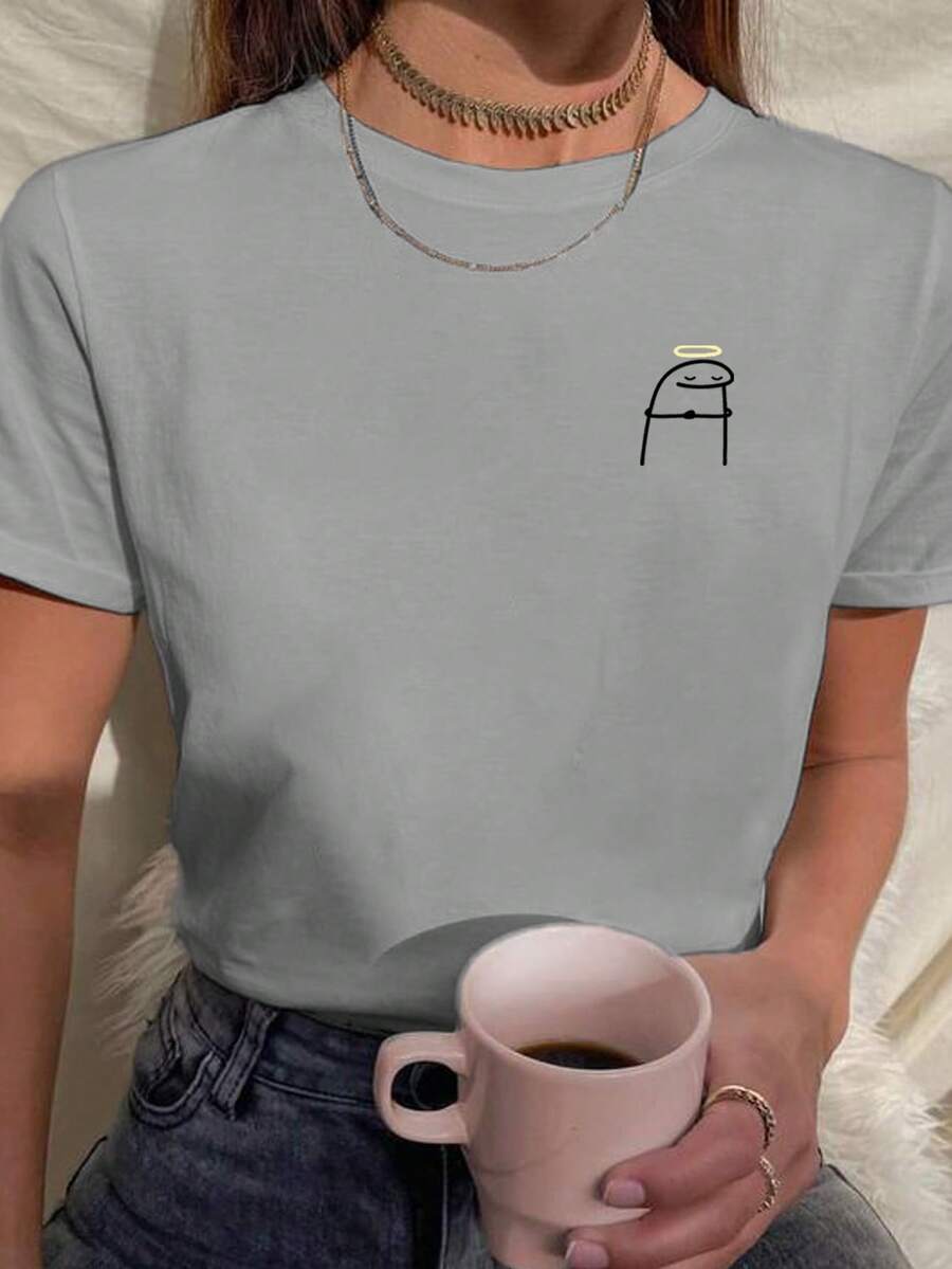 Women T-Shirts - 灰色 - 查看 1