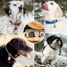 1pc Personalized Pet ID Tags - Custom Engraved Dog & Cat Collar Tags
