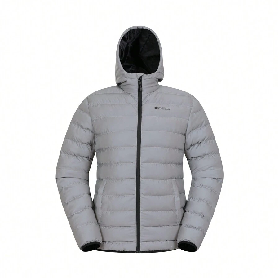 Mountain Warehouse Mens Reflective Padded Jacket (Silver) - Silver - View 1