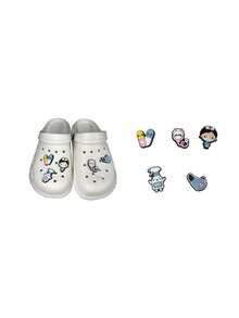 1 bộ 5 chiếc bùa giày họa tiết hoạt hình bác sĩ tương thích với guốc, lý tưởng cho kỳ nghỉ ở bãi biển, quà tặng, trang trí giày DIY - Nhiều màu - Xem 2