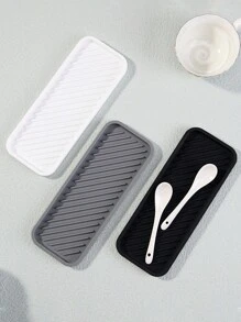 LEAPAIR 1 peça Bandeja de Drenagem de Silicone para Pia de Cozinha, Suporte de Sabonete, Escova de Limpeza para Pia e Bandeja de Drenagem de Sabão, Bandeja de Armazenamento de Utensílios de Cozinha e Banheiro para Bancada