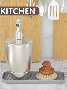 LEAPAIR 1 peça Bandeja de Drenagem de Silicone para Pia de Cozinha, Suporte de Sabonete, Escova de Limpeza para Pia e Bandeja de Drenagem de Sabão, Bandeja de Armazenamento de Utensílios de Cozinha e Banheiro para Bancada