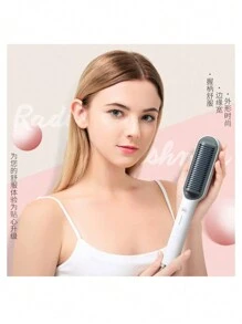 PEINE CEPILLO ALASIADOR DE CABELLO, PEINE CON REGULADOR DE TEMPERATURA. - Blanco - Ver 2