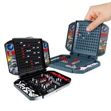 1盒含2款對戰棋盤兒童趣味戰艦雙人桌上遊戲玩具（完整認證） - 彩色 - 查看 6