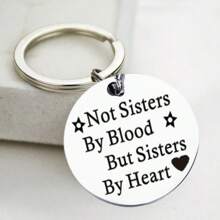 1 pieza Llavero de acero inoxidable con diseño lindo "Te amo por siempre" como regalo para hermana, familia, mujer, cumpleaños, Navidad, Año Nuevo, fiestas, Día de Acción de Gracias, accesorios de coche, bolso, mochila, portaidentificaciones, estilo gótico y Y2K