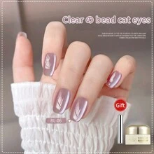 annies 8克反光闪粉玻璃珠猫咪磁性凝胶指甲油，半永久可卸全息闪粉透明猫眼凝胶，母亲节礼物磁性美甲 - 彩色 - 查看 17