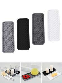 LEAPAIR 1 peça Bandeja de Drenagem de Silicone para Pia de Cozinha, Suporte de Sabonete, Escova de Limpeza para Pia e Bandeja de Drenagem de Sabão, Bandeja de Armazenamento de Utensílios de Cozinha e Banheiro para Bancada