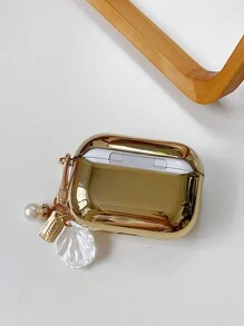 1入組鍍金海貝吊墜耳機保護套，適用於蘋果AirPods Pro/3，無線藍牙耳機保護套 - 彩色 - 查看 7