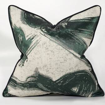 1 件现代几何提花面料抱枕套，无填充物（无枕芯），创新提花工艺呈现整洁、亲肤、舒适的空间艺术感，增强面料质感，适用于沙发、床、汽车、椅子、靠窗座位、双人沙发、客厅、卧室、地板、长凳、办公室、咖啡厅等。