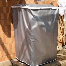 1PC Washing Machine Cover Waterproof Top Load Laundry Dryer Cover Sunscreen Cover - Silver - View 3