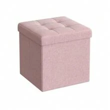 11.8 Inches Folding Storage Ottoman Bench, Storage Chest, Foot Rest Stool, Bedroom Bench With Storage