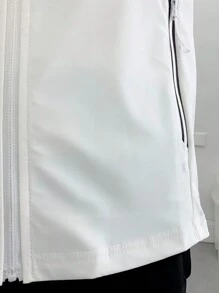 夏季健身女款弹力透气冰凉面料连帽防晒夹克 - 白色 - 查看 6