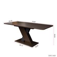 QQD 70" Dining Table, Extendable Dining Table For 4 6, Wooden Kitchen Dining Room Table, Expandable Dinner Table, Modern Extendable Console Table Desk For Home Office Small Space