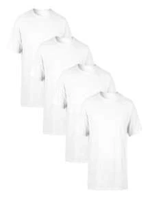 Camiseta Branca Masculina Camisa Basica Algodão 30.1 Malha + Grossa - Branco - Visão 1