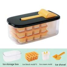 1pc Small Square Ice Cube Tray, Press Type Ice Cube Maker With Ice Storage Box,Ice Cube,Party,Travel,Wedding,Birthday,Graduation,Bachelorette Party,Bachelorette,Kitchen,Kitchen Items,Storage,Decor,Outdoor. - Multicolor - View 8