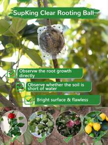 20PCS Plant Rooting Ball Case Box Reusable Transparent High Pressure Grafting Garden Graft Root Growing Box Tree Breeding Container,Garden Tools, Gardening Tools For Garden - White - View 4