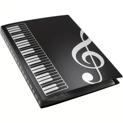 40 Pocket Sheet Music Holder - Splash-Proof Folder For Musicians, Rehearsals, And Classrooms