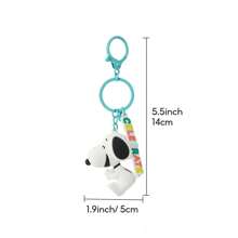 Miniso Colgante decorativo llavero de tres dimensiones con estilo y compacto de la serie celebración de Snoopy (posición sentada de Snoopy) para colgar en bolsa, llave o cartera
