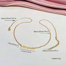 1 Stück modische personalisierte Mama Halskette, Muttertag Geschenk, Kragenkette für Frauen - Mama Schlüsselbeinkette - Übersicht 2