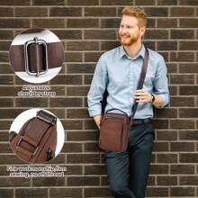 Men Crossbody Bags - Kahverengi - Görünüm 7