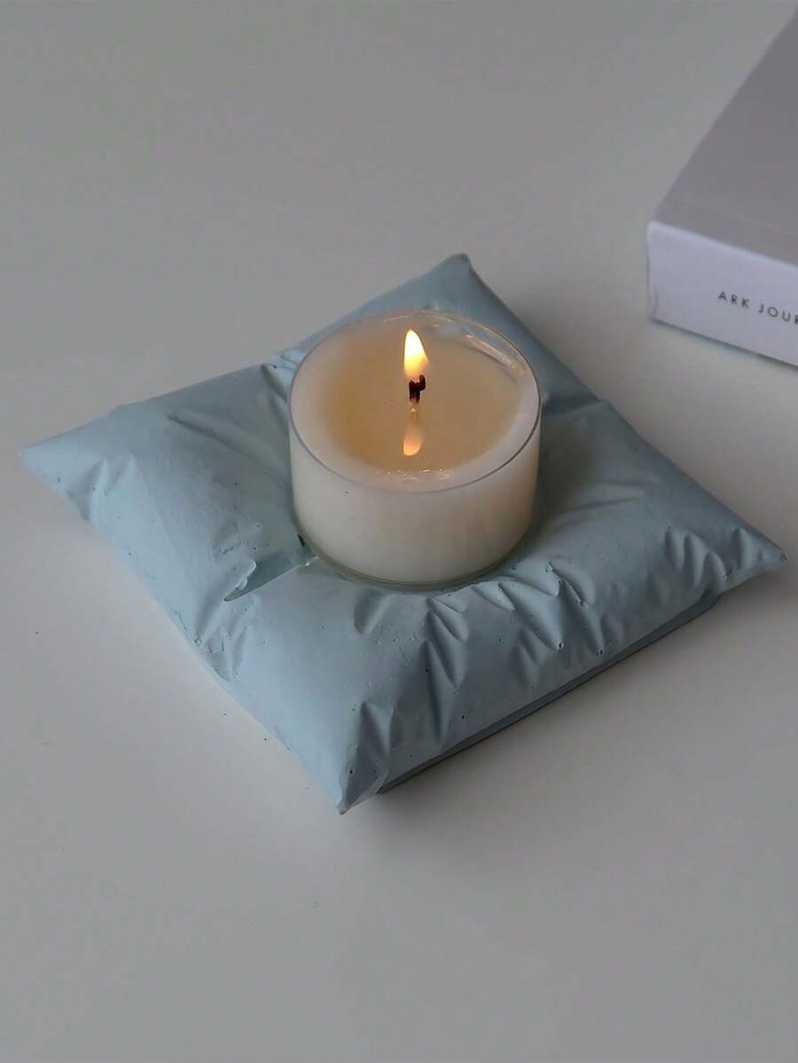 قالب سليكون وسادة واحد لصب المسكات المعطرة DIY ، والحجر ، والجبس ، والأسمنت لصنع حاملات الشموع