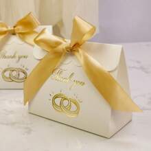 10件装新款创意迷你感谢简约创意烫金礼盒包装婚礼回礼糖果盒结婚糖果袋生日派对化妆品包装盒圣诞节 - 波浪蓋 - 查看 9
