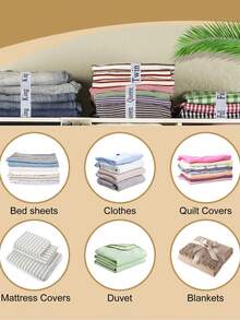 4pcs/Set Linen Label Bedding Straps, Including Bed Sheet Straps, Bed Sheet Holder Clips, Storage Label Belts And Wardrobe Sheet Straps - White - View 2