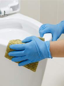 Guantes azules de nitrilo, Tamaño 30, doble caja - Guantes de protección para cocina, manipulación de alimentos, limpieza, belleza, etc. - Azul - Ver 4
