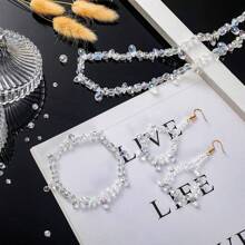 330 件 AB 水晶玻璃混合散珠、散装水晶玻璃珠、用于珠宝制作的透明水晶珠、AB 彩色圆珠刻面珠、捕光珠，用于 DIY 工艺珠宝、手链、项链、耳环制作