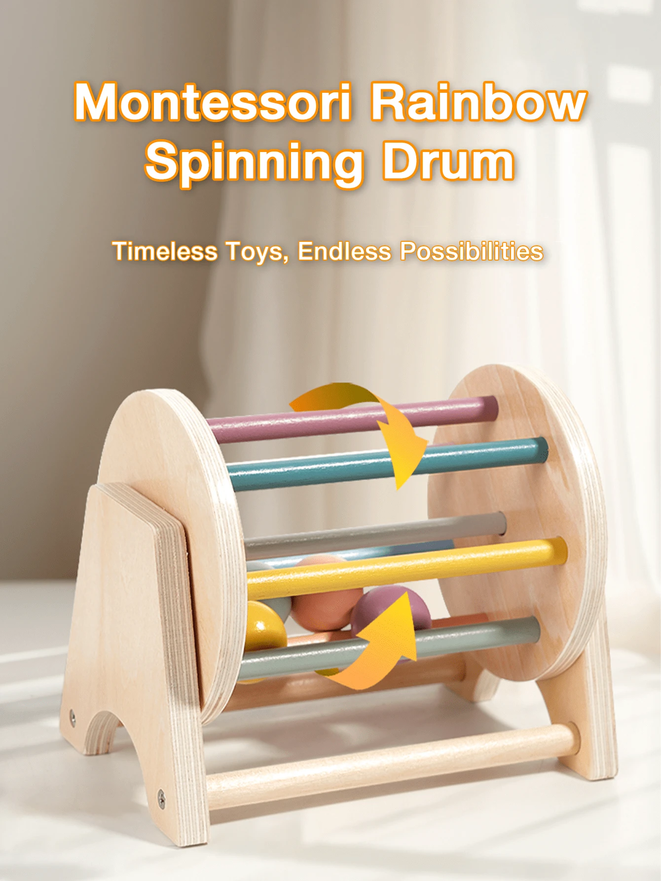 圣诞装饰蒙特梭利木制彩虹旋转玩具鼓，彩虹布球套装玩具适合 6-12 个月幼儿，早期发育益智玩具 | 婴儿蒙特梭利玩具学校，学生，文具，学校用品学校用品，婴儿玩具，幼儿玩具，蒙特梭利玩具，婴儿玩具，幼儿玩具，蒙特梭利玩具，婴儿玩具>木制，木制婴儿玩具，木制蒙特梭利