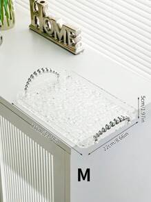 1 件高端水波纹纹理托盘适用于客厅、沙龙和茶几、矩形、厨房、圣诞礼物 - 彩色 - 查看 12